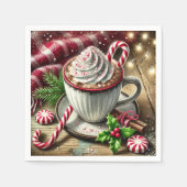 Festivals Nostalgic Minty Mocha Tasse Découpage Serviette (Vorderseite)
