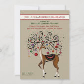 Festivals Ornamente Rentierspass Custom Weihnachte Einladung (Vorderseite)