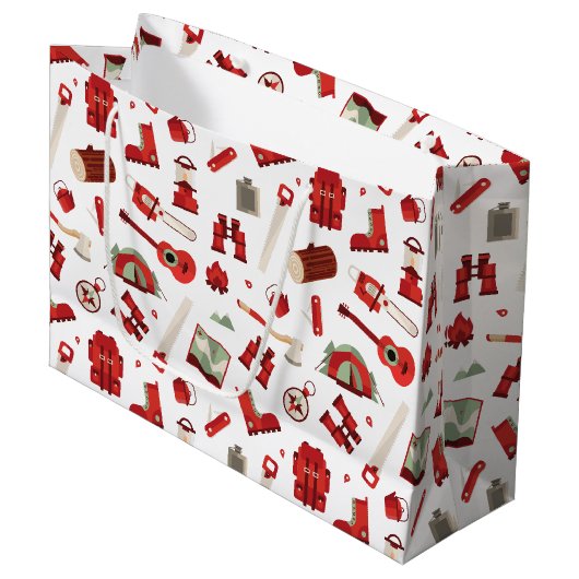 Festivals Outdoor Adventure mit Camping Gear Große Geschenktüte (Vorderseite Schrägansicht)