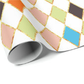 Festivals Pastel Diamond Muster Geschenkpapier (Rolleneckpunkt)