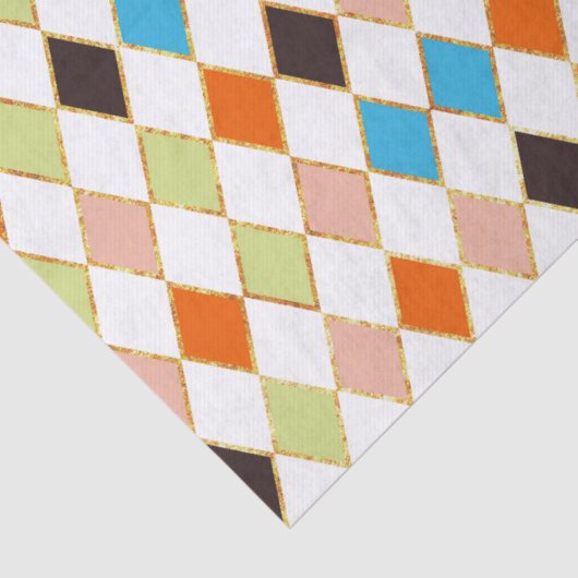 Festivals Pastel Diamond Muster Seidenpapier (Detail)