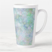 Festivals Pastel Snowflake Design Milchtasse (Rechts)