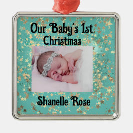Festivals Personalisiert 1. Baby Foto Ornament Aus Metall
