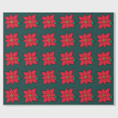 Festivals Poinsettias Geschenkpapier (Flach)