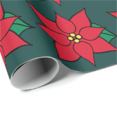 Festivals Poinsettias Geschenkpapier (Rolleneckpunkt)