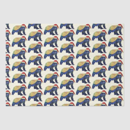 Festivals Psychedelic Honey Badger Badass Weihnach Seidenpapier (Vorderseite)