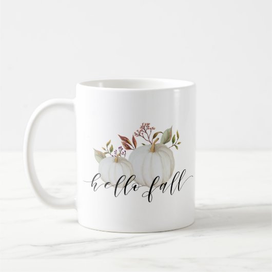 Festivals Pumpkin Hello Fall Calligrafy Coffee Tas Kaffeetasse (Links)