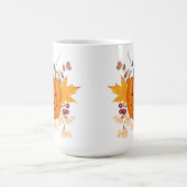 Festivals Pumpkin-Tasse mit Herbstblättern Kaffeetasse (Mittel)