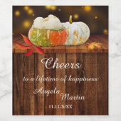 Festivals Pumpkins Hochzeit im Herbst Weinetikett (Einzelnes Label)