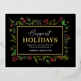 Festivals Rahmen REAL FOIL Business Urlaub Postkar Folie Einladungspostkarte