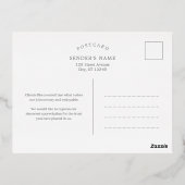 Festivals Rahmen REAL FOIL Business Urlaub Postkar Folie Einladungspostkarte (Rückseite)