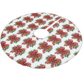 Festivals Red and Gold Christmas Bow Muster Polyester Weihnachtsbaumdecke (Schrägansicht)