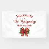 Festivals Red and Gold Weihnachtsbow Banner (Horizontal)