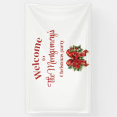 Festivals Red and Gold Weihnachtsbow Banner (Vertikal)