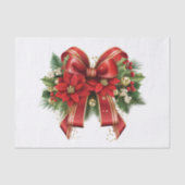 Festivals Red and Gold Weihnachtsbow Seidenpapier (Vorderseite)