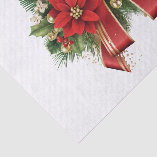 Festivals Red and Gold Weihnachtsbow Seidenpapier (Ausschnitt)