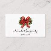 Festivals Red and Gold Weihnachtsbow Visitenkarte (Vorderseite)