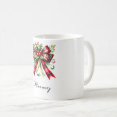 Festivals Red Bow & Holly Weihnachten Tasse (VorderseiteRechts)
