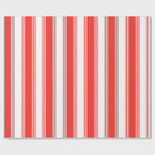 Festivals Red Candy Stripe Pattern Geschenkpapier (Flach)