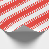 Festivals Red Candy Stripe Pattern Geschenkpapier (Ecke)