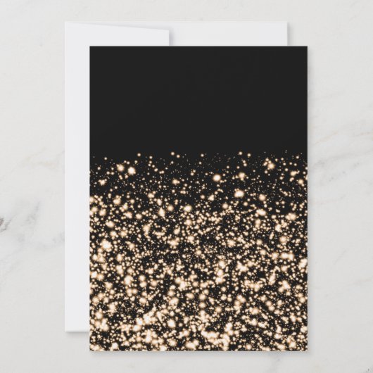 Festivals Red Gold Winter Shiny Stars Company Xmas Einladung (Rückseite)