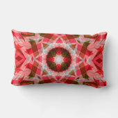 Festivals Red Green Geometric Cosy Christmas Star Lendenkissen (Rückseite)