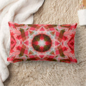 Festivals Red Green Geometric Cosy Christmas Star Lendenkissen (Decke)