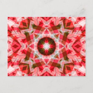 Festivals Red Green Geometric Cosy Christmas Star Postkarte