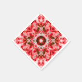Festivals Red Green Geometric Cosy Christmas Star Serviette (Ecke)