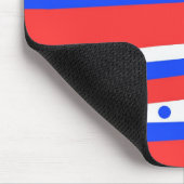 Festivals Red White Circles Streifen Mousepad (Ecke)