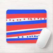 Festivals Red White Circles Streifen Mousepad (Mit Mouse)