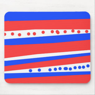 Festivals Red White Circles Streifen Mousepad
