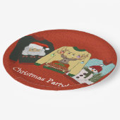 Festivals Red Wool Ugly Sweater Weihnachts-Party Pappteller (Schrägansicht)