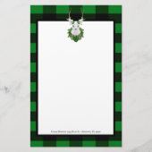 Festivals Reindeer Buffalo Kariert Personalisiert Briefpapier (Vorderseite)