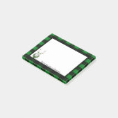 Festivals Reindeer Buffalo Kariert Personalisiert Post-it Klebezettel (angewinkelt)