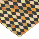 Festivals Retro Orange Black Diamond Muster Kurzer Tischläufer (Ecke)