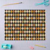 Festivals Retro Orange Black Diamond Muster Seidenpapier (Basteln)