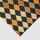 Festivals Retro Orange Black Diamond Muster Seidenpapier (Detail)