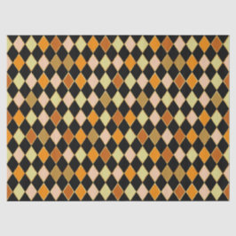 Festivals Retro Orange Black Diamond Muster Seidenpapier