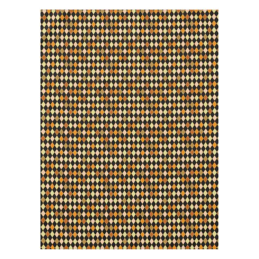 Festivals Retro Orange Black Diamond Muster Tischdecke (Vorderseite)
