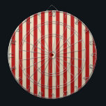 Festivals Retro Vintage vertikale PopCorn Streifen Dartscheibe<br><div class="desc">Ein festliches, im Retro-Stil gehaltenes Dekor aus roten und beigen Streifen in horizontaler oder vertikaler Form ist ein moderner klassischer Grafikstil, der immer für sich selbst oder für jemanden, der auf Ihrer Liste besonders ist, ein besonderes Geschenk macht, das bei festlichen Anlässen sicher einen Eindruck macht. E-Mail mit dem unten...</div>