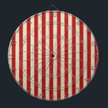 Festivals Retro Vintage vertikale PopCorn Streifen Dartscheibe<br><div class="desc">Ein festliches, im Retro-Stil gehaltenes Dekor aus roten und beigen Streifen in horizontaler oder vertikaler Form ist ein moderner klassischer Grafikstil, der immer für sich selbst oder für jemanden, der auf Ihrer Liste besonders ist, ein besonderes Geschenk macht, das bei festlichen Anlässen sicher einen Eindruck macht. E-Mail mit dem unten...</div>