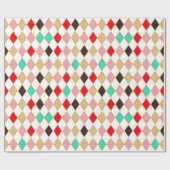Festivals Retro Weihnachten Diamant Muster Geschenkpapier (Flach)