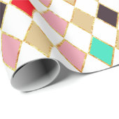 Festivals Retro Weihnachten Diamant Muster Geschenkpapier (Rolleneckpunkt)