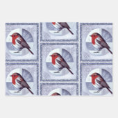 Festivals Robin Christmas Design Multiack Geschenkpapier Set (Vorderseite 2)