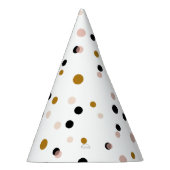 Festivals Rosa und Gold Confetti Dots Moderne Partyhütchen (Rechts)