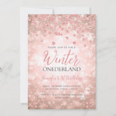 Festivals Rose Goldener Winter ONEDERLAND 1. Gebur Einladung (Vorderseite)