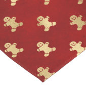 Festivals Rot und Gold Foil Winter Lebkuchen Mann Kurzer Tischläufer (Ecke)