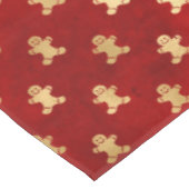 Festivals Rot und Gold Foil Winter Lebkuchen Mann Tischdecke (Schrägansicht)