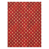 Festivals Rot und Gold Foil Winter Lebkuchen Mann Tischdecke (Vorderseite)